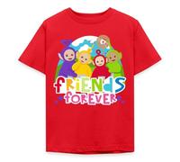 Spreadshirt Teletubbies Friends Forever Cute Friendship Design Kids' T-Shirt, 122/128 (7-8 Years), red