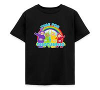 Spreadshirt Teletubbies Time for Teletubbies Kids' T-Shirt, 122/128 (7-8 Years), Black