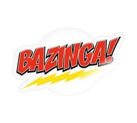 Spreadshirt The Big Bang Theory Red Bazinga Design Sticker Size S (10 x 10 cm), 10 x 10 cm, Transparent Glossy