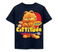 Spreadshirt The Garfield Movie Cattitude Cool Design Kids' T-Shirt, 122/128 (7-8 Years), Navy