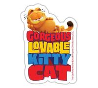 Spreadshirt The Garfield Movie Text Gorgeous, Lovable Cat Sticker, 10 x 10 cm, White Matte