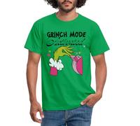 Spreadshirt The Grinch Statement Grinch Mode Activated Men's T-Shirt, M, Kelly Green