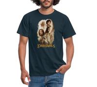 Spreadshirt The Lord of The Rings Frodo, Gandalf, Aragorn & Co Men's T-Shirt, L, Navy