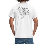 Spreadshirt The Lord of The Rings Middle-Earth Map Back Print Men's T-Shirt, XL, White
