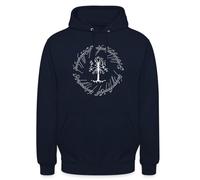 Spreadshirt The Lord Of The Rings The White Tree Of Gondor Unisex Hoodie, XXL, navy