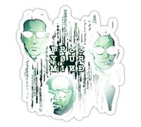 Spreadshirt The Matrix Free Your Mind Sticker, 10 x 10 cm, White Glossy