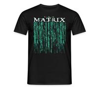 Spreadshirt The Matrix Movie Code Logo Men's T-Shirt, 3XL, Black