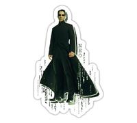 Spreadshirt The Matrix Neo Sticker Size S (10 x 10 cm), 10 x 10 cm, White Matte