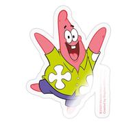 Spreadshirt The Patrick Star Show Happy Patrick Sticker Size S (10 x 10 cm), 10 x 10 cm, Transparent Glossy