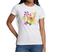 Spreadshirt The Patrick Star Show Patrick Spongebob Squidward Women's T-Shirt, XL, White