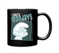 Spreadshirt The Smurfs Gift Grouchy Smurf I Hate Mondays Mug Coloured Mug
