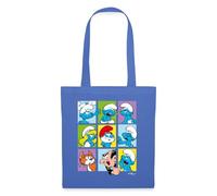 Spreadshirt The Smurfs Gift Tiles Tote Bag, One Size, light blue