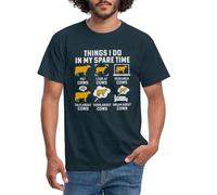 Spreadshirt Things I Do in My Spare Time Cow Men's T-Shirt, L, Navy