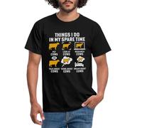 Spreadshirt Things I Do in My Spare Time Cow Men's T-Shirt, M, Black