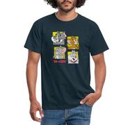 Spreadshirt Tom and Jerry Four Friends Men's T-Shirt, 4XL, Navy