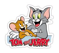 Spreadshirt Tom and Jerry Happy Friends Sticker, 10 x 10 cm, White Matte