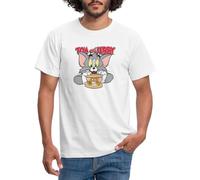 Spreadshirt Tom and Jerry Sandwich Men's T-Shirt, M, White
