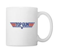 Spreadshirt Top Gun Logo Mug, One Size, White
