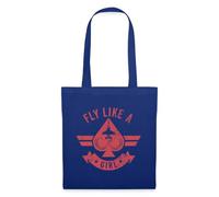 Spreadshirt Top Gun Maverick Fly Like A Girl Tote Bag, One Size, Royal Blue