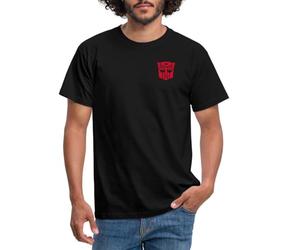Spreadshirt Transformers Earth Spark Chest Motif Autobot Men's T-Shirt, S, Black