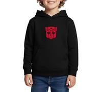 Spreadshirt Transformers Earth Spark Symbol Autobot Kids Premium Organic Hoodie, 158/164 (12 Years), black
