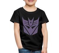 Spreadshirt Transformers Earth Spark Symbol Decepticons Kids Premium Organic T-Shirt, 122/128 (6 Years), Black