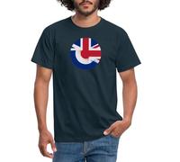 Spreadshirt Union Jack Royal Air Force Combination Men's T-Shirt, 4XL, Navy
