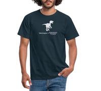 Spreadshirt Velociraptor Funny Science Men's T-Shirt, XXL, Navy