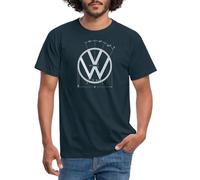 Spreadshirt Volkswagen Blue VW Logo As Construction Graphic Men's T-Shirt, XXL, Navy