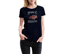 Spreadshirt Volkswagen red VW Golf GTI M1 with Lettering Women’s Premium T-Shirt, 3XL, Navy