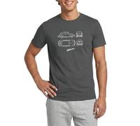 Spreadshirt Volkswagen VW Blueprint Beetle White with VW Logo Men's T-Shirt