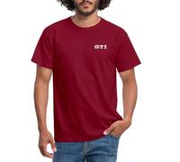 Spreadshirt Volkswagen VW GTI Evolution and GTI Lettering Men's T-Shirt, L, Brick red