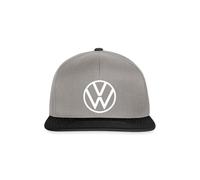 Spreadshirt Volkswagen White Classic VW Logo Snapback Cap, One Size, Graphite/Black