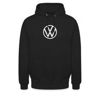 Spreadshirt Volkswagen White Classic VW Logo Unisex Hoodie, XL, black