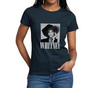 Spreadshirt Whitney Houston Photo and Name Whitney Women's T-Shirt Navy