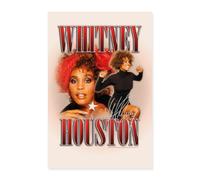 Spreadshirt Whitney Houston Poster with Pictures and Autograph Poster 24" x 35" (60x90 cm), One Size, White
