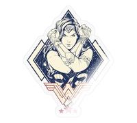 Spreadshirt Wonder Woman Retro Pose Sticker Size S (10 x 10 cm), 10 x 10 cm, Transparent Glossy