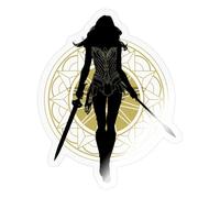 Spreadshirt Wonder Woman Silhouette Sticker Size S (10 x 10 cm), 10 x 10 cm, Transparent Glossy