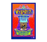 Spreadshirt Woodstock 1969 Colourful Festival Poster Poster 16" x 24" (40x60 cm), One Size, White