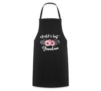 Spreadshirt World's Best Grandma Floral Quote Apron, One Size, black