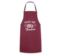 Spreadshirt World's Best Grandma Floral Quote Apron, One Size, bordeaux