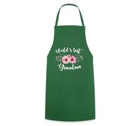 Spreadshirt World's Best Grandma Floral Quote Apron, One Size, green