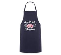 Spreadshirt World's Best Grandma Floral Quote Apron, One Size, navy