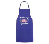 Spreadshirt World's Best Grandma Floral Quote Apron, One Size, royal blue