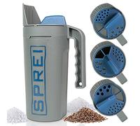 SPREI Spot Spreader 80 oz Handheld Shake Dispenser for Salt, Seed, Grass and Garden Multiple Sized Openings for a Variety of Uses