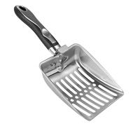 Sprent Scooper - Metal Cat Show Extract | Seventh Quick Deep Shovel with Useful Handle | Schaufel Cleaning Tool Wide Siifer Poop for Kittens Reptiles Terrarium Pet Chicken