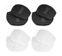 SPRHR 4 Pairs of Women's Breathable Sponge Shoulder Pads, Self-Adhesive Shoulder Pads with Velcro, Removable Shoulder Pads to Relieve Women's Shoulder Pain and Flat Shoulders (Black, White)
