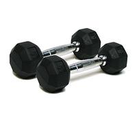 SPRI Deluxe Rubber Dumbbells (5-Pound) (Sold as set of 2)