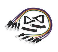 SPRI Resistance Band Kit - Resistance Training Interchangeable Tubes for Full Body Toning - Includes 5 Exercise Bands, Ankle/Wrist Strap with Padded Handles, Door Anchor, Exercise Guide, Carry Bag