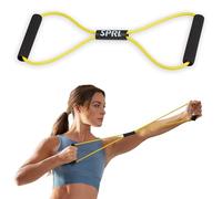 SPRI Ultra Toner Resistance Band Figure 8 Exercise Cord, Yellow, Very Light